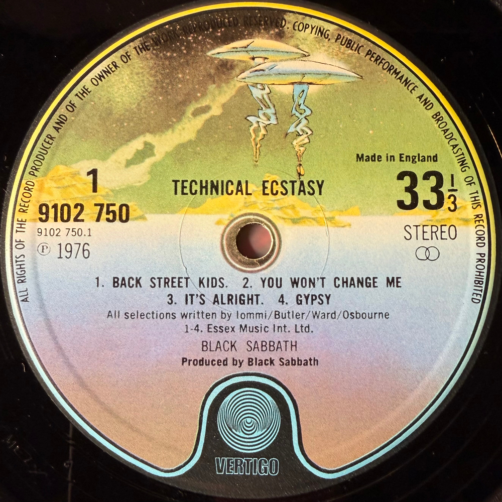Black Sabbath ‎– Technical Ecstasy (Англия 1976г.)