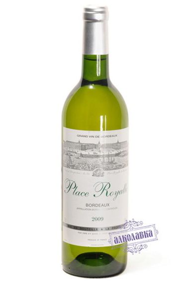 Вино Пляс Руаяль Бордо белое сухое 0,75л 12%