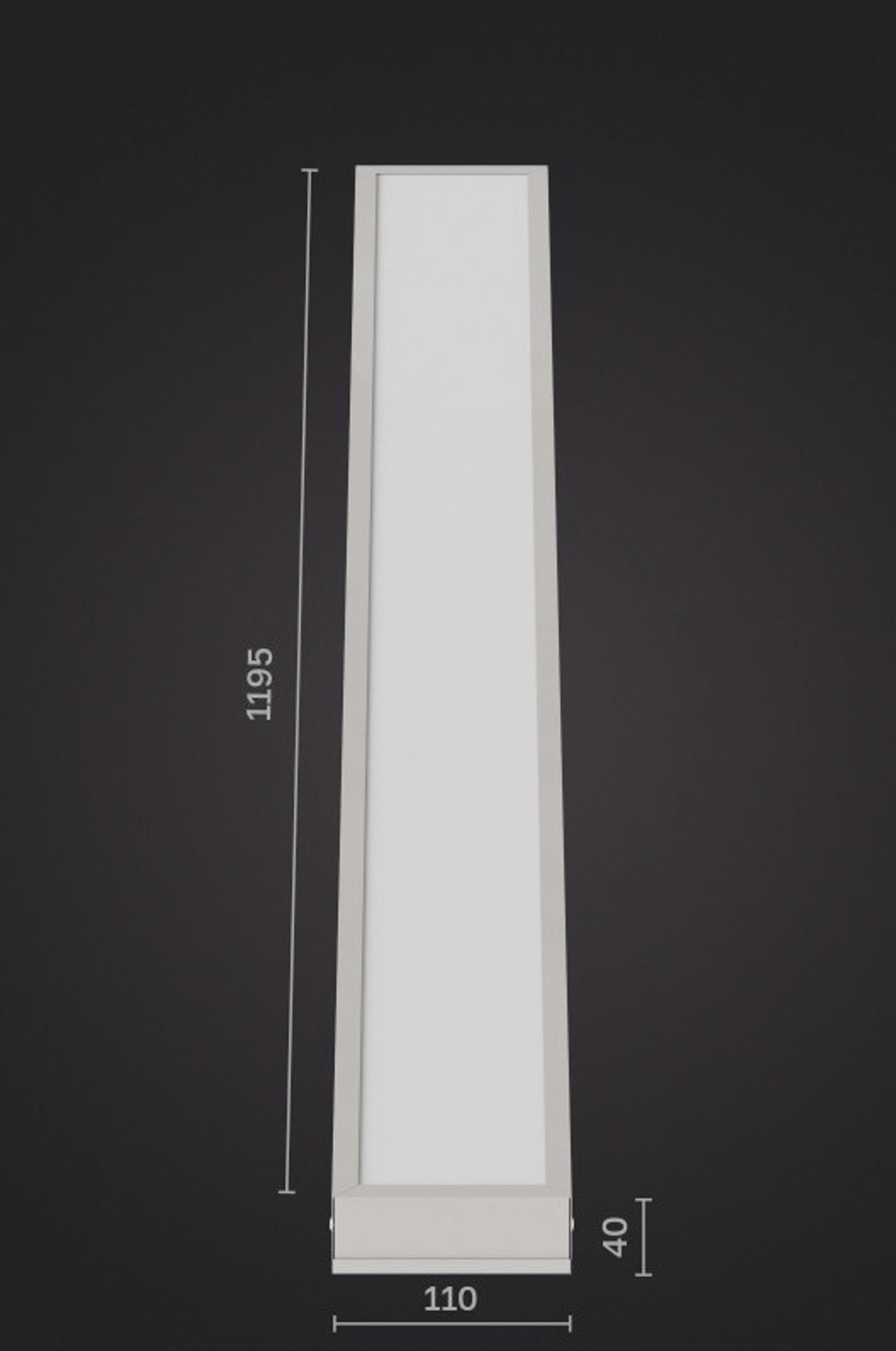 Светильник LED ДВО 35Вт 3000К 4200Лм IP40 опал 1195х110х40мм DARKLUM