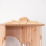 Стеллаж 3 полки Бритта из массива сосны с ящиком, 40х32х182 см, в натуральной отделке