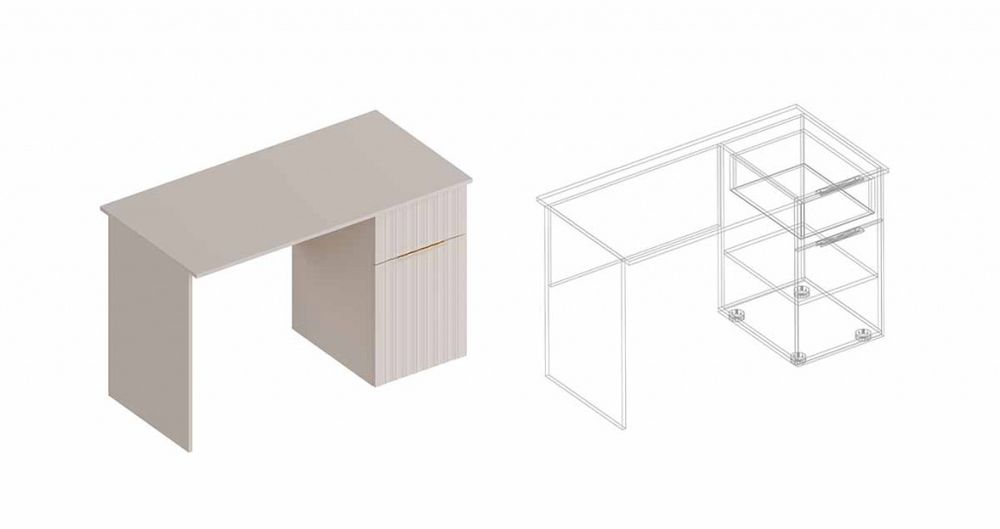 Стол письменный "Тефия" 1200 Правый