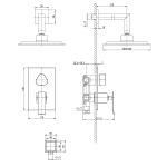 Смеситель Lemark Contest LM5829CW для душа, встраиваемый