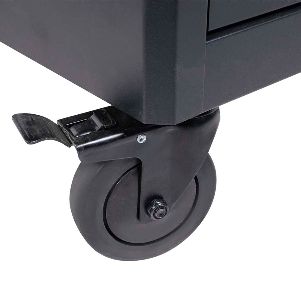 OPT-717P Тележка инструментальная, 7 полок с набором инструментов, пластиковая столешница