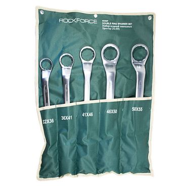 Набор ключей накидных отогнутых на 45грд. 5пр.(32x36,36x41,41x46,46x50,50x55мм), на полотне RockForce##Rock FORCE RF-5059P