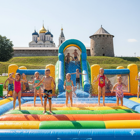 Батут купить в Пскове – Надувные аттракционы БатутМастер 🎪