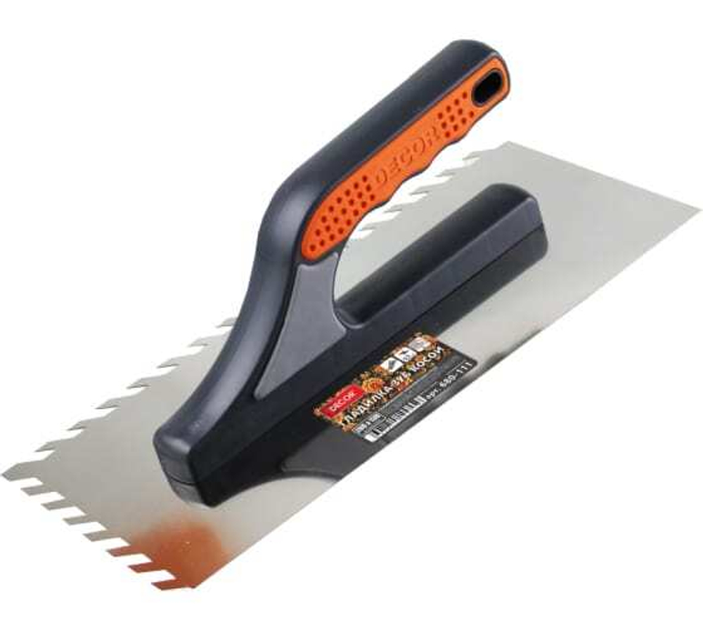 Гладилка DECOR 280*130 мм нерж зуб 8*8 680-008