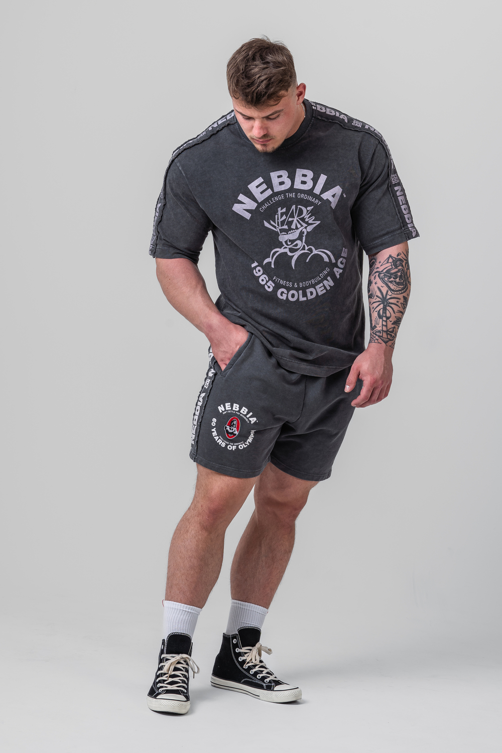 Шорты Washed Sweat Shorts LEGEND 786 Темно серые