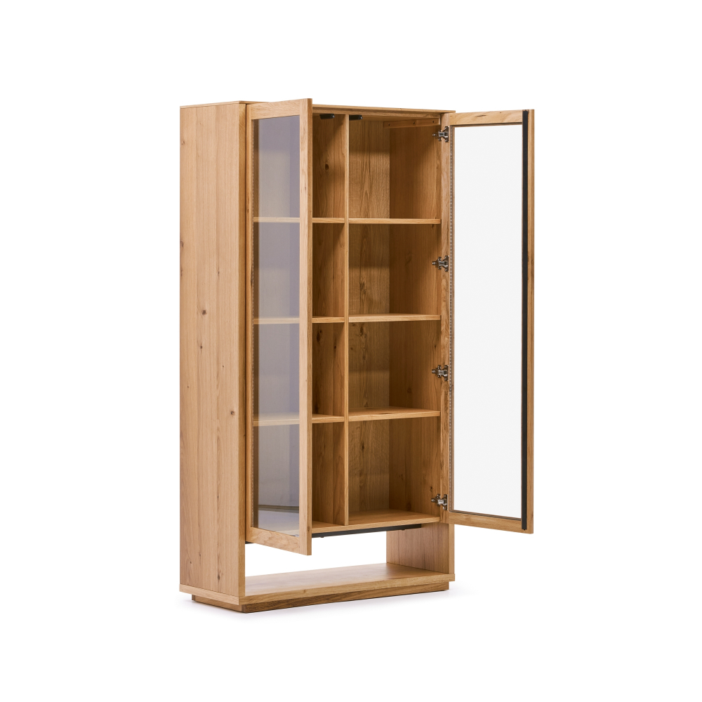 Alguema Витрина из дубового шпона с натуральной отделкой 100 x 185 см