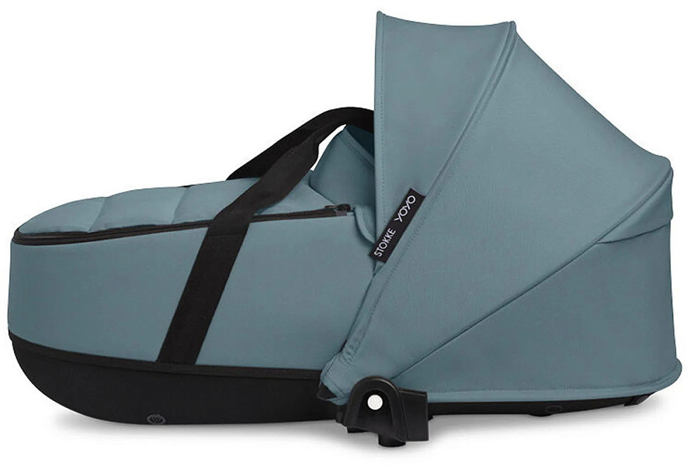 Коляска для новорожденных Stokke YOYO3 Newborn Shell 0+ рама чёрная Black Aqua