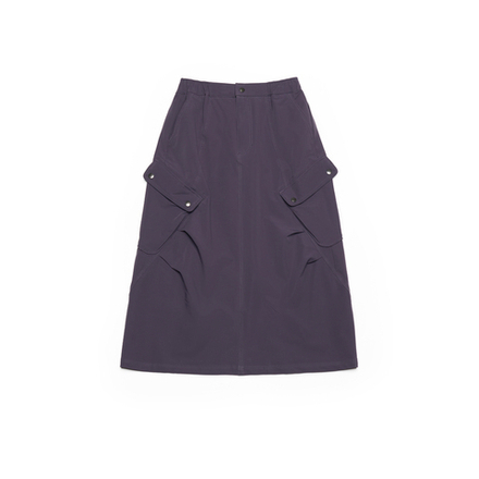 Юбка Nothomme Blue Raised-Knit Slant-Pocket Work Skirt "Gray Purple"