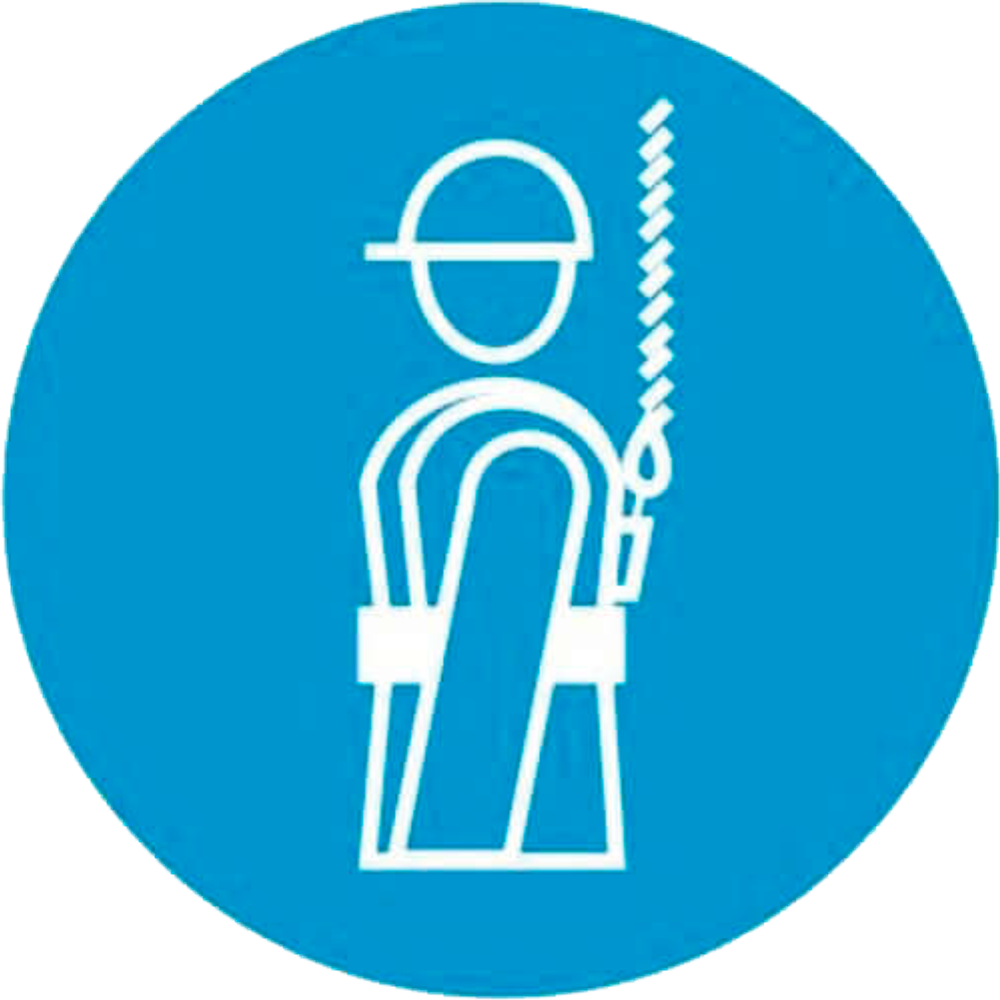 М09 "Работать в предохранительном (страховочном) поясе"