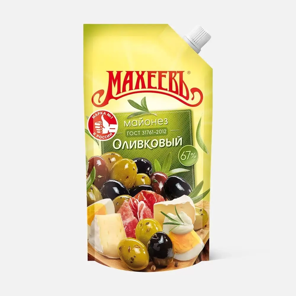 Майонез Махеев Оливковый пакет 190 гр