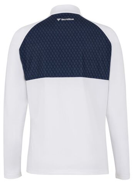 Женская теннисная футболка с длинным рукавом Tecnifibre Thermo Zipper Longsleeves - white
