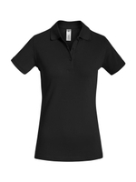 Рубашка поло медицинская женская Доктор стиль Safran Timeless, черная, размер M