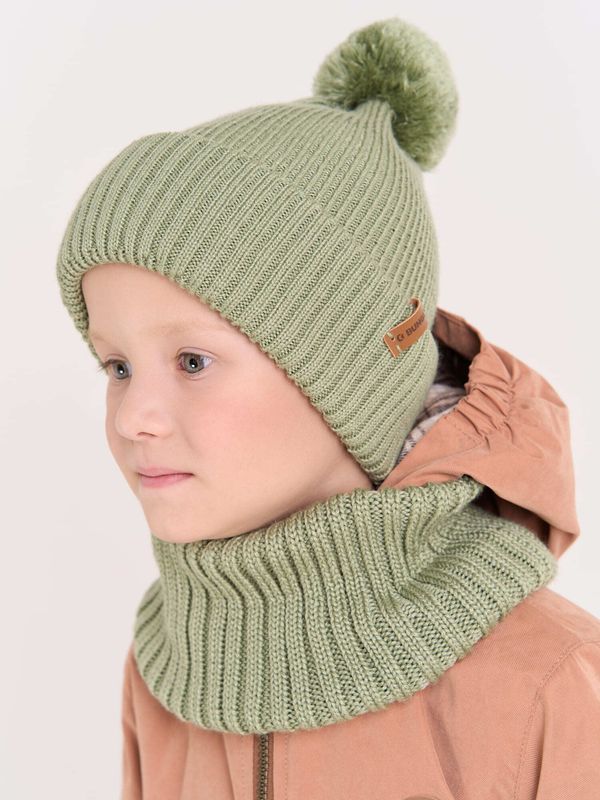 Шапка из смесовой шерсти с двойным отворотом 