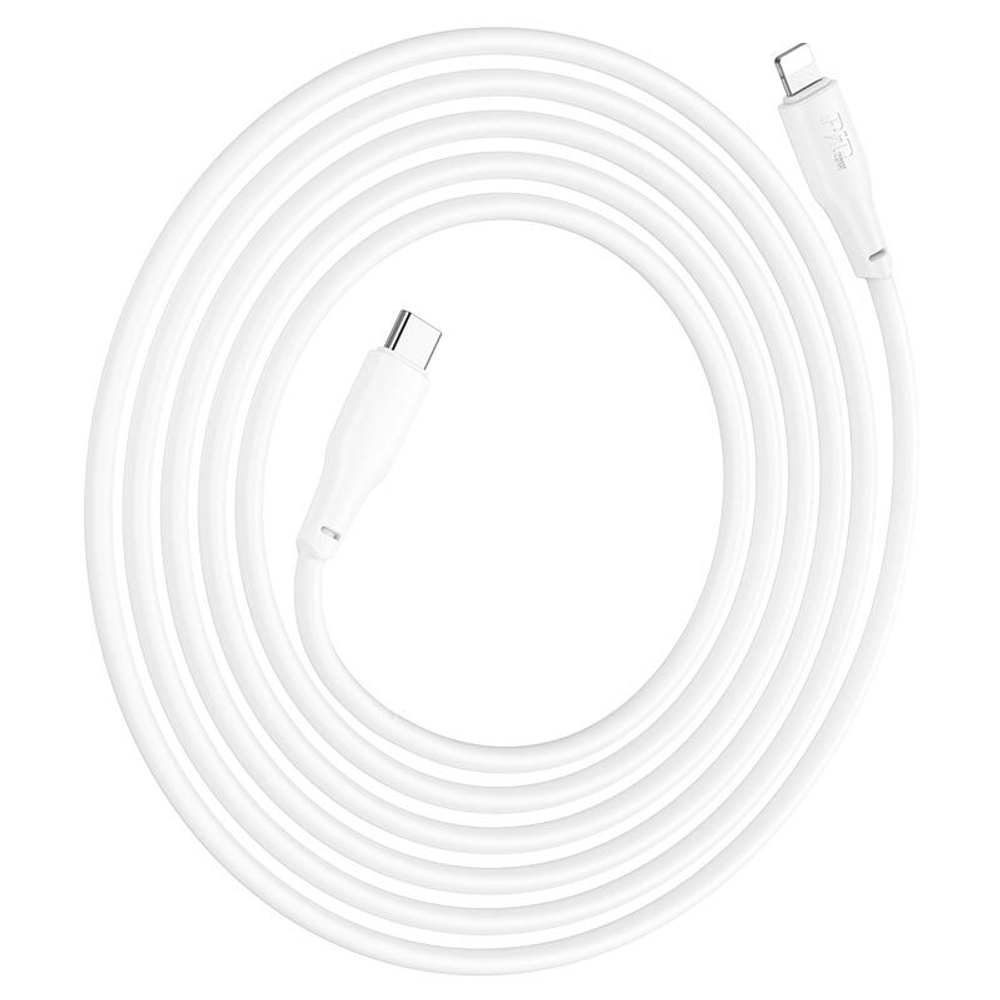 USB-C кабель HOCO X93 Force Lightning 8-pin, 3А, PD20W, 2м, TPE (белый)
