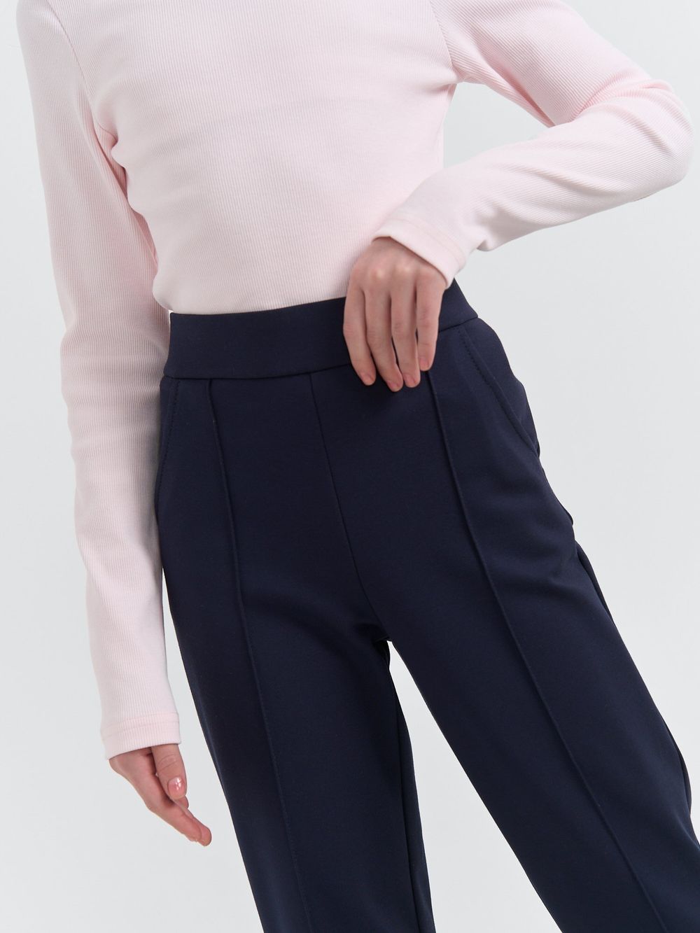 Брюки зауженные "Синие" для девочки 7+