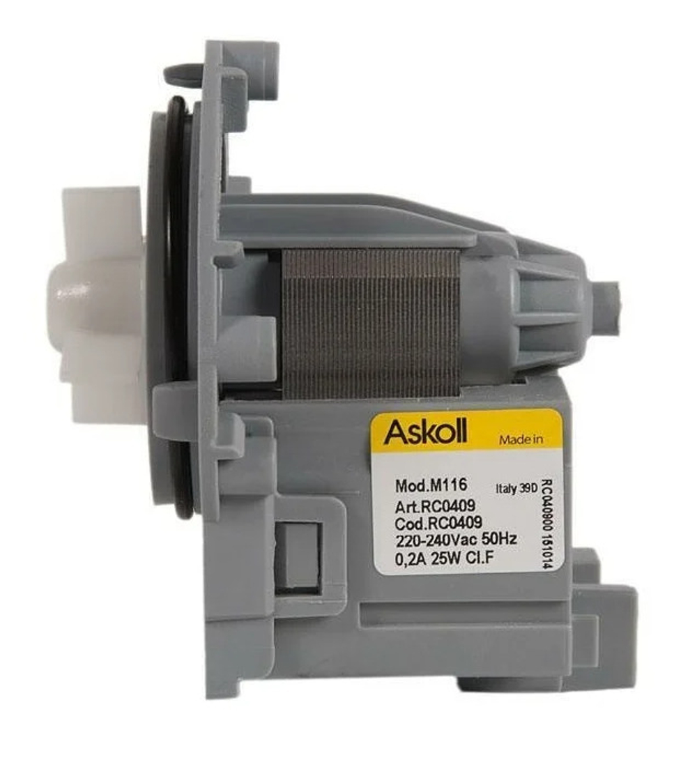 Помпа на 3 винтах, универсальная Askoll 25W старого образца Indesit PMP001UN