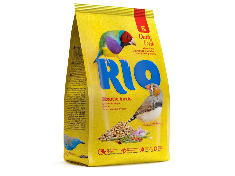 Сухой корм RIO для экзотических птиц, основной рацион, 1 кг