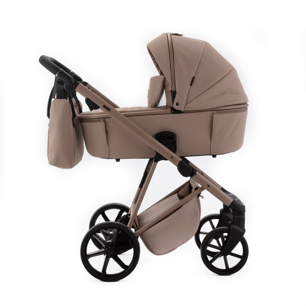 Детская универсальная коляска Adamex Delta Natura - DN-5 Camel (т. бежевый, ткань)