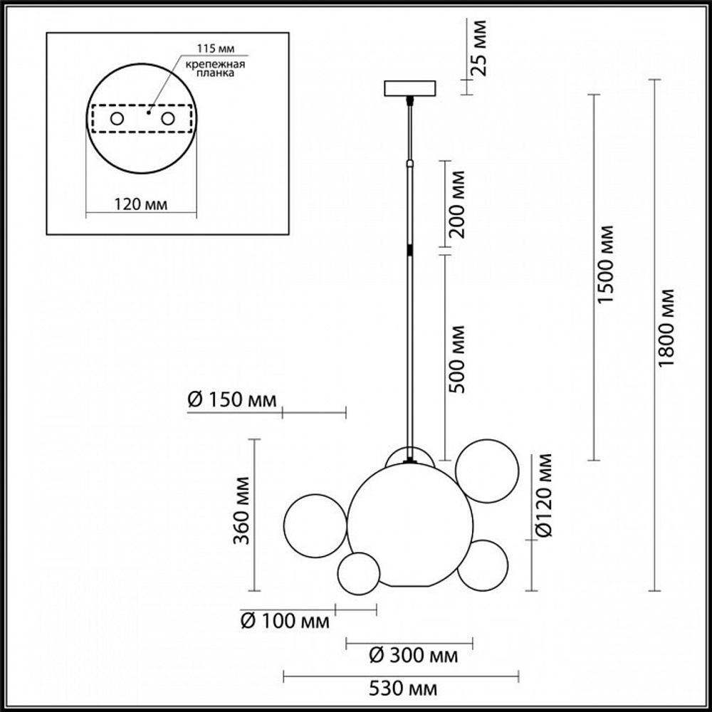 Подвесной светильник Odeon Light 4640/12LB