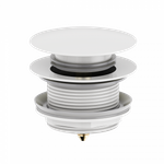 Донный клапан для ванны 1 1/2 WONZON & WOGHAND, Белый матовый (WW-SS105-MW)