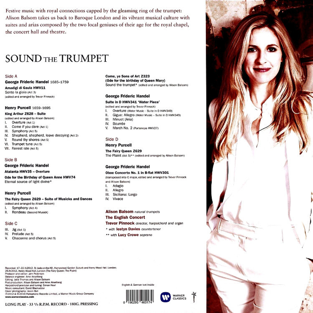 Alison Balsom, The English Concert, Trevor Pinnock / Sound The Trumpet - Royal Music Of Purcel & Handel (2LP)