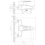 Смеситель Rossinka T40-31 для ванны