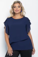 Блуза Магнолия (синяя) Б11053 LT Collection