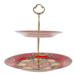 Фруктовница 2-х ярусная " Fruttissimo" d=27/19см h=24,5см (фарфор) (подарочная упаковка)