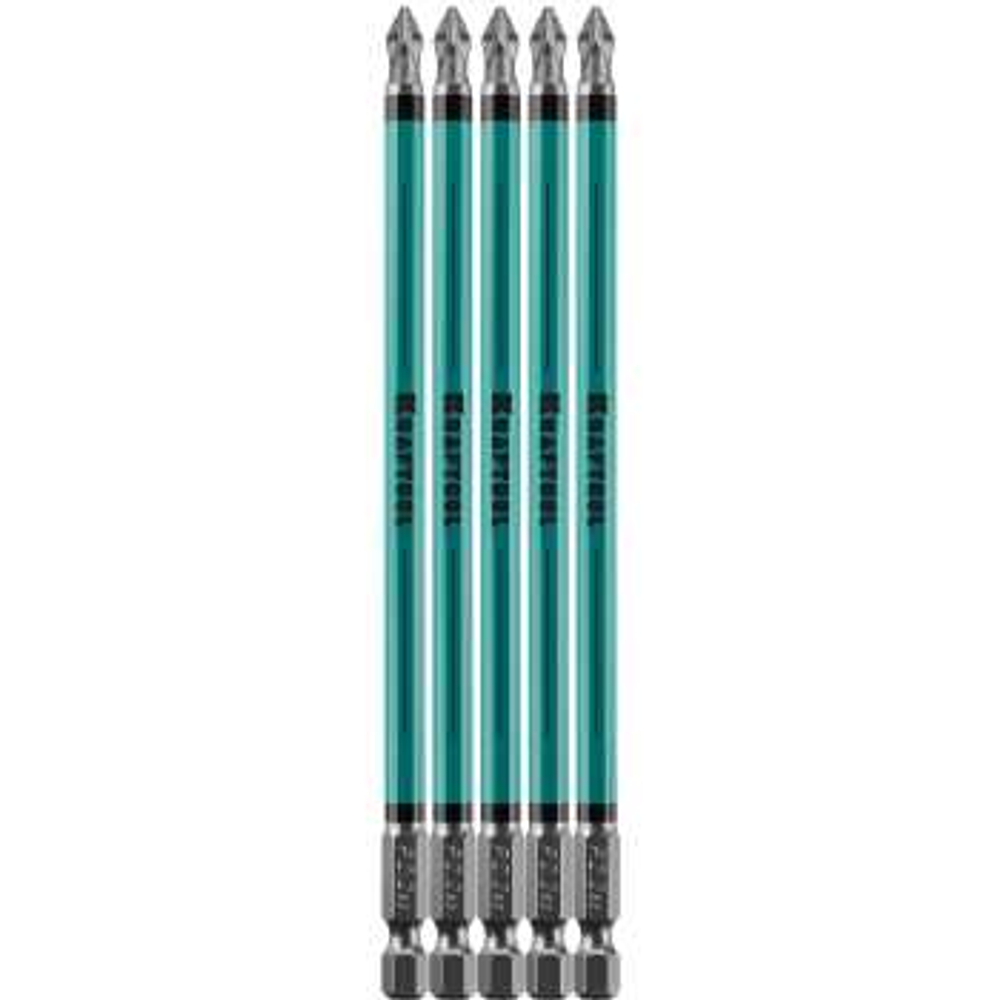 Биты, PZ2, тип хвостовика E 1/4, 150 мм, 5 шт в блистере, KRAFTOOL Optimum Line , 26124-2-150-5