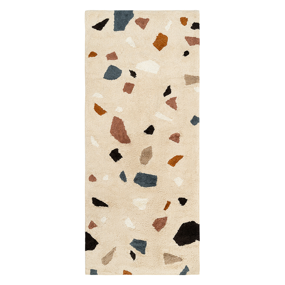 Ковер из хлопка terrazzo poetry из коллекции ethnic, 70х160 см