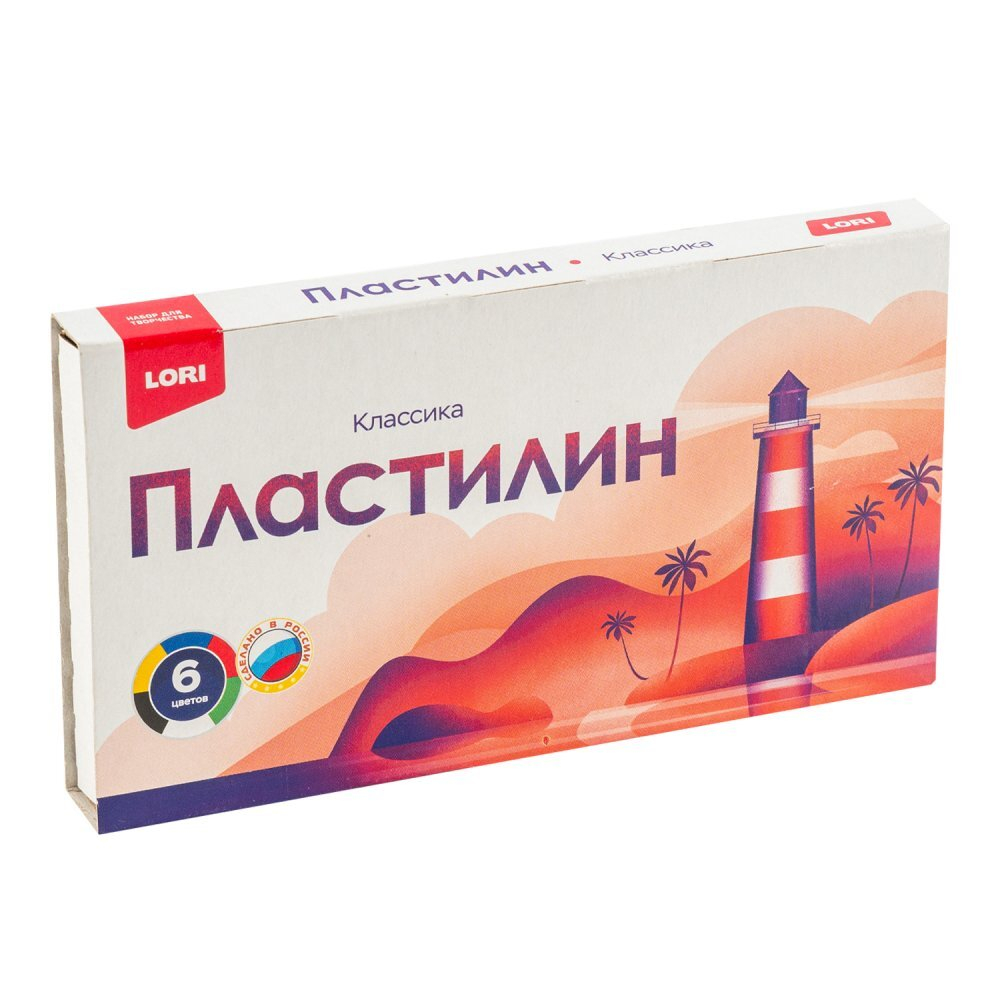 Пластилин 6цв 120гр. Классика, пенал