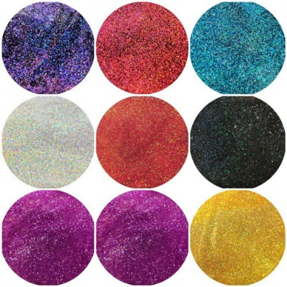 Набор Блёстки Глиттеры Флейки №15 - КРУПНЫЙ МИКС - 0.4/0.6/1.0 мм.