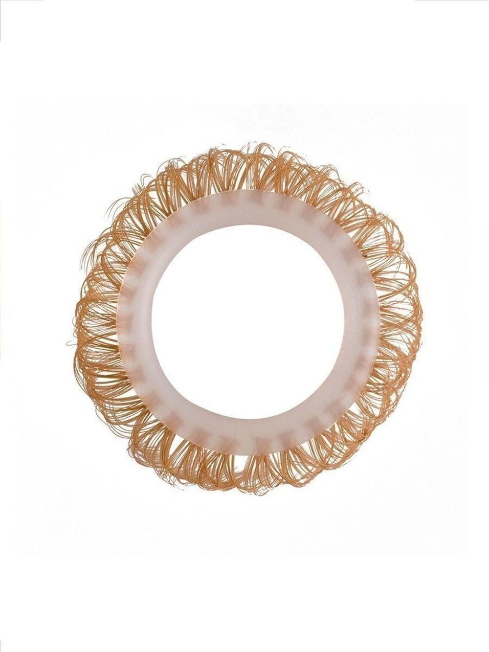 Эрекционное кольцо с бежевыми «ресничками» (Цвет: бежевый)