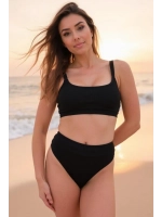 купальник раздельный с высокой посадкой и с топом