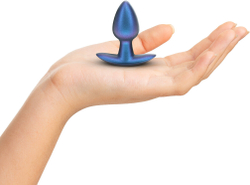 Shots Media Metallic Blu S - Анальная пробка из силикона