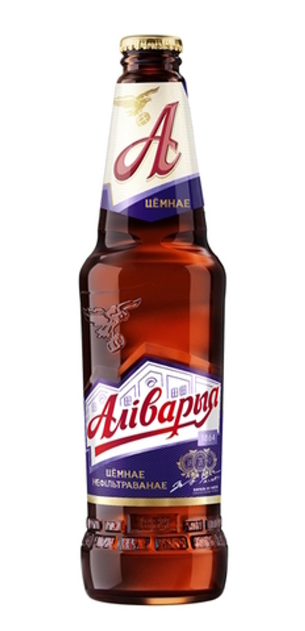 Пиво "Аліварыя Цёмнае нефильтрованное" 0,5л. Аливария