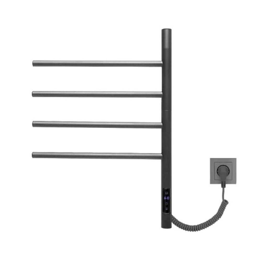 Полотенцесушитель электрический Vincea VTD-1S1CGE 43x60, графит, таймер, , шт