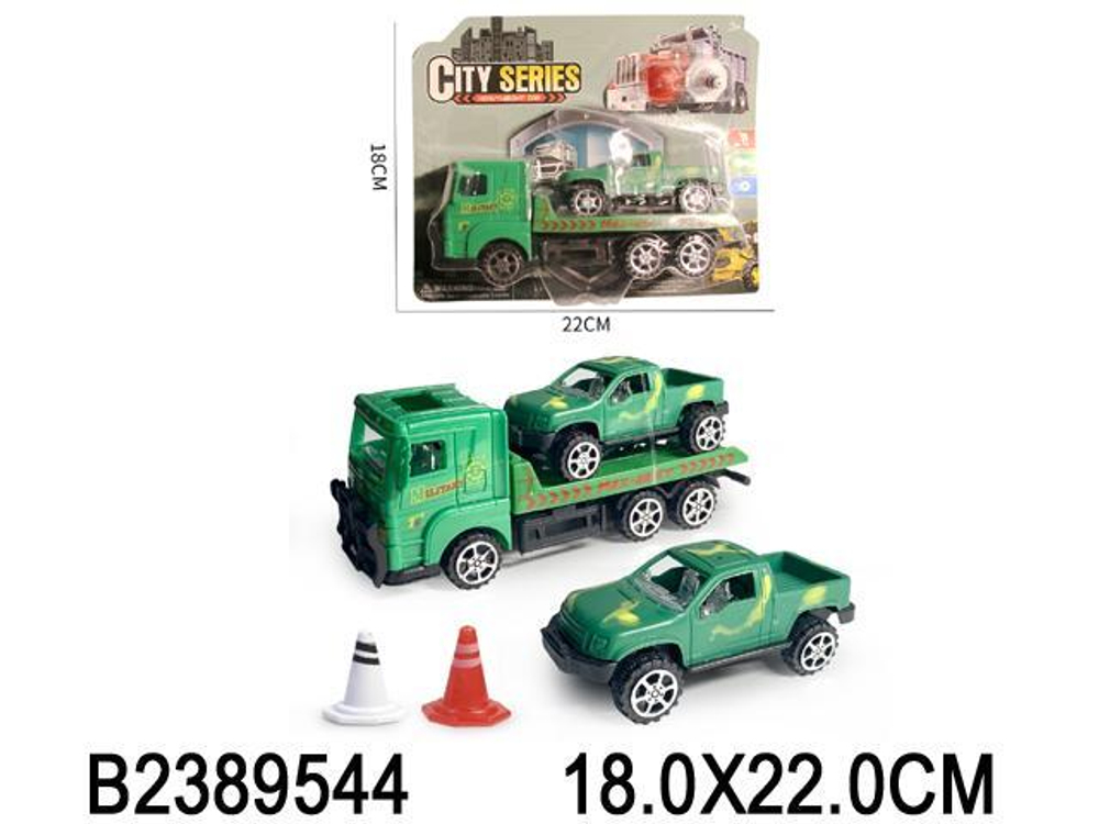 Автовоз ин. +машина, блистер 929-11C