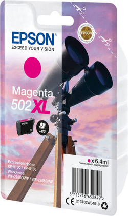 Epson 502XL Подлинный Пурпурный 1 шт C13T02W34020
