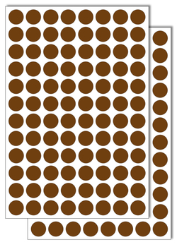 Коричневые виниловые наклейки для упаковки и маркировки Policomprint M3, 14 мм. 192 шт.