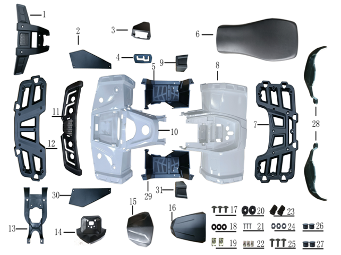 Запчасти к квадроциклу Motax Grizlik T200 | Grizlik T200 LUX. Рис. 6