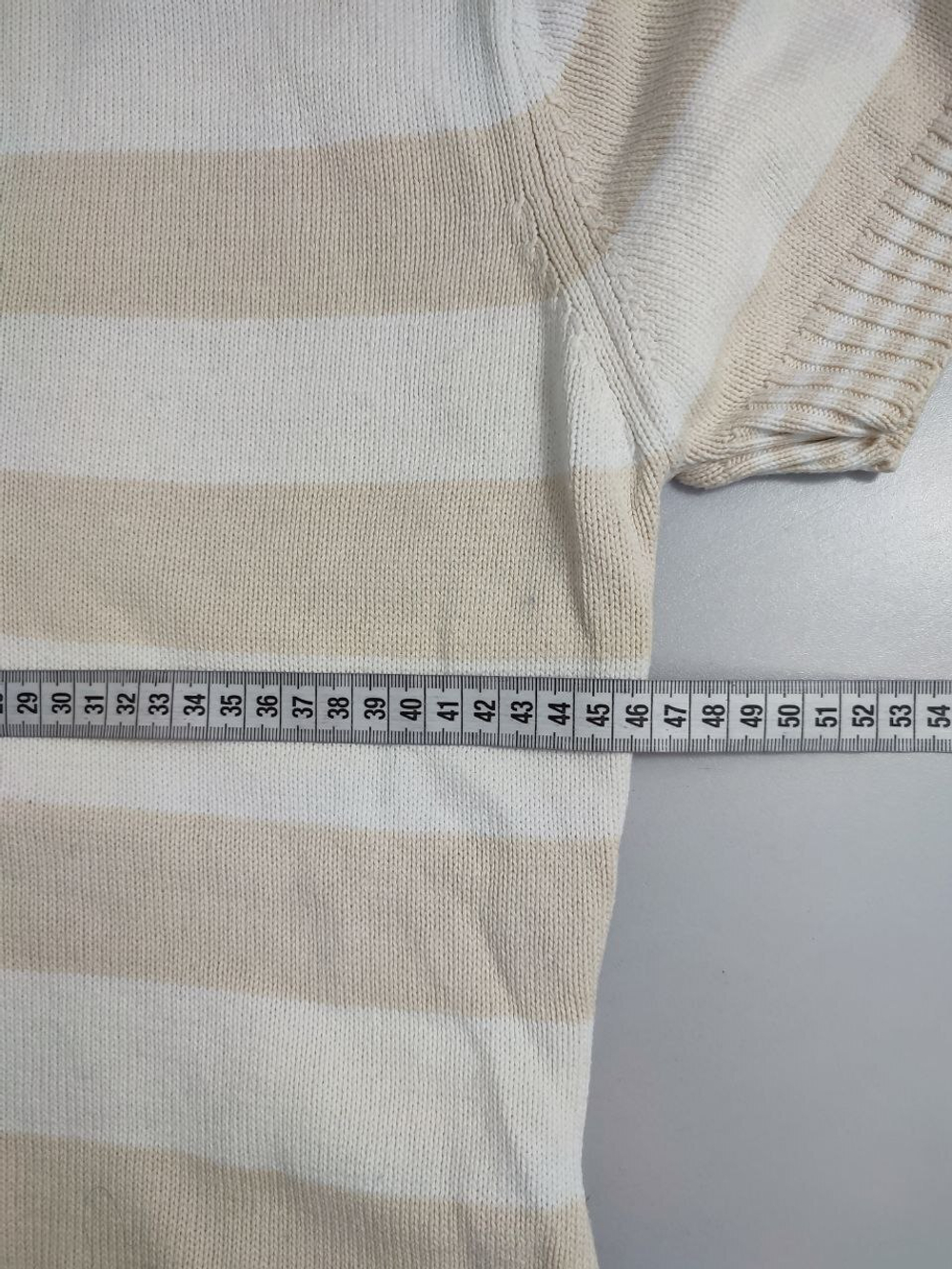 Джемпер Yessica с коротким рукавом в полоску 46 размер