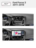 Переходная рамка 12.3" и комплект проводов для Ford Focus 3 2011-2019