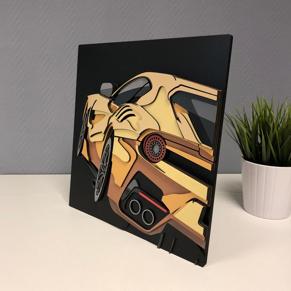 Феррари F12 TDF от Sam Craft - сборная объемная картина из дерева своими руками ferrari F12 TDF
