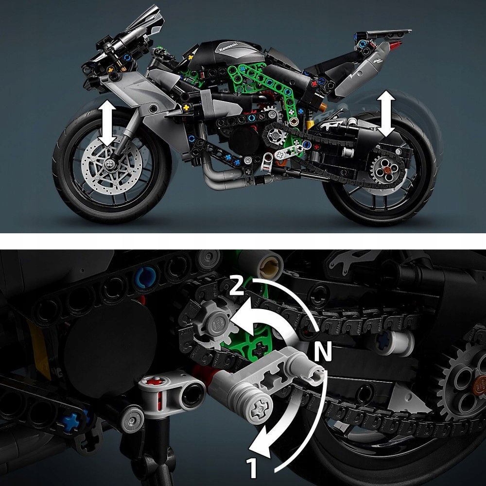 Конструктор LEGO Technic - Мотоцикл Kawasaki Ninja H2R Кавасаки Ниндзя -  Лего Техник 42170 купить в Москве | Доставка по России.