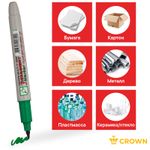 Маркер перманентный 1.0мм, Crown, зелёный