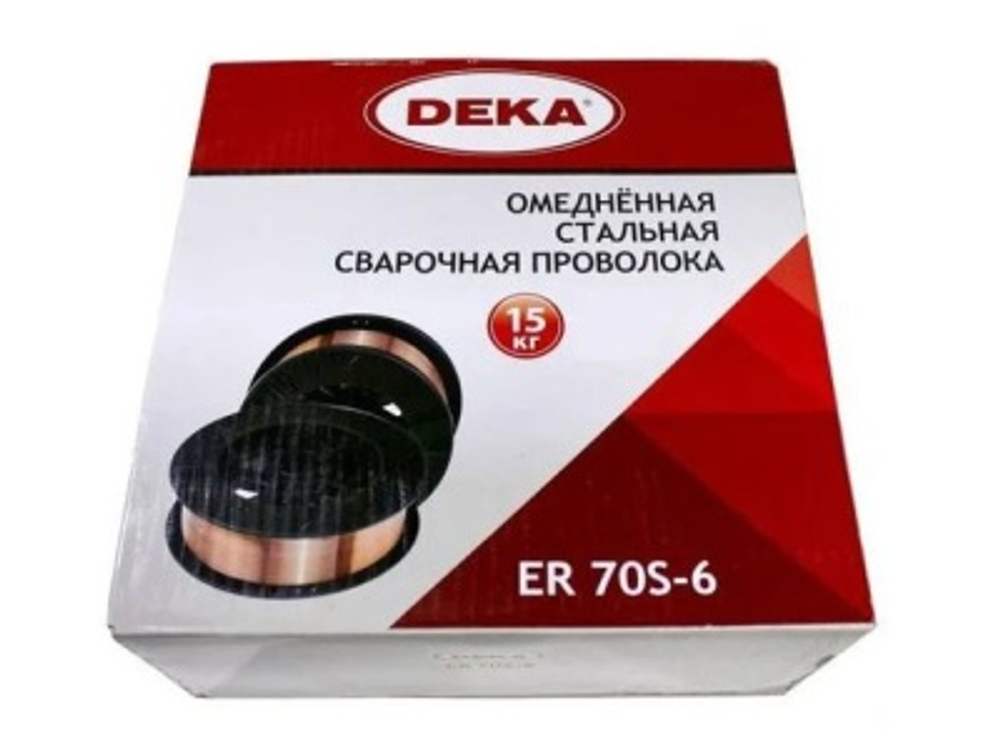Проволока сварочная омедненная DEKA ER70S-6 0,8мм (15кг/уп)