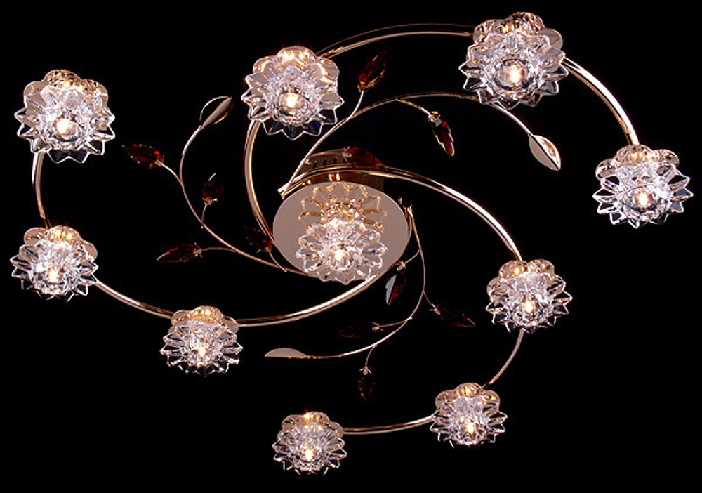 Люстра 5136/10 золото/оранжевый